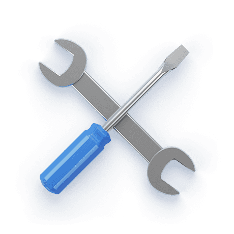 Support image with screwdriver and wrench